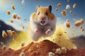 Jumping for Joy: Happy Hamster in the Mountains - Generative AI