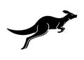 Jumping kangaroo icon.