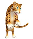 Jumping Leopard cartoon character