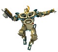 Jumping mechanical warriors