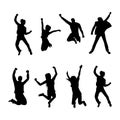 Jumping Person Silhouette Image
