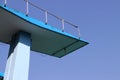 Jumping platform of swimming pool with blue sky Royalty Free Stock Photo