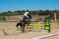 Jumping qualifier. Horse racing. Royalty Free Stock Photo