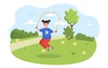 Jumping rope concept Royalty Free Stock Photo