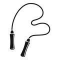 Jumping rope icon, simple style