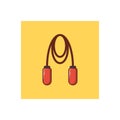 Jumping rope vector flat colour icon Royalty Free Stock Photo
