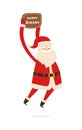 Jumping Santa Claus with Table Merry Christmas