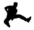 Jumping silhouette Royalty Free Stock Photo