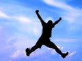 Jumping silhouette-clipping path