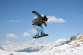 Jumping Snowboarder