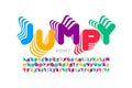 Jumping style font Royalty Free Stock Photo