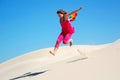 Jumping woman Royalty Free Stock Photo