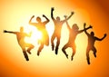 Jumping Young Adults Royalty Free Stock Photo