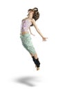 Jumping young dancer isolated Royalty Free Stock Photo