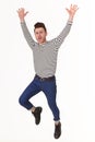 Jumping young man Royalty Free Stock Photo