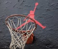 Jumpman logo by Nike on the basketball backboard