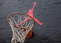 Jumpman logo by Nike on the basketball backboard