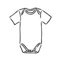 Jumpsuit. Baby bodysuit sketch. Baby bodysuit design. Bodysuit vector. Baby clothing template. You can use it as a