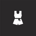 jumpsuit icon. Filled jumpsuit icon for website design and mobile, app development. jumpsuit icon from filled summer clothing