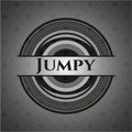 Jumpy black emblem. Vintage. Vector Illustration. Detailed. EPS10