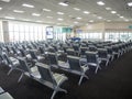 28 jun 20, Donmueng Airport, Bangkok, Thailand. Few passenger waiting for boarding aircraft during covid19 coronavirus. Empty seat