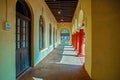 Exterior corridor of Thibaw Palace Thiba Palace  in Ratnagiri, Royalty Free Stock Photo