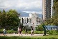 16 Jun 2020 - Hong Kong: Teenager playing basketball outdoor, during COVID-19 period