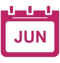 Jun, june Special Event day Vector icon that can be easily modified or edit.