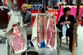 Jun Le Town, China: Butchers Selling Pork