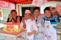 Jun Le Town, China: Pizza Vendors Royalty Free Stock Photo