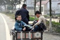 Jun Le Town, China: Two Little Boys in Cart