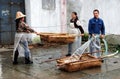 Jun Le Town, China: Washing Wicker Baskets
