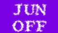 Jun Off cloud text effect violet isolated background