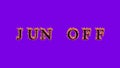 Jun Off fire text effect violet background