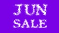 Jun Sale cloud text effect violet isolated background