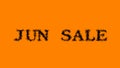 Jun Sale smoke text effect orange isolated background