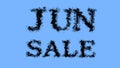 Jun Sale smoke text effect sky isolated background