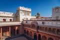 Junagarh Fort royal palace building built with white marble and red sandstone.