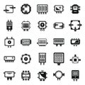 Junction box icons set simple vector. Cable connect Royalty Free Stock Photo