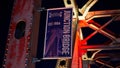 Junction Bridge in Little Rock illuminated at night - LITTLE ROCK, UNITED STATES - NOVEMBER 05, 2022