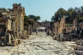 The junction of Curetes Street and the Marble Way in Ephesus, Turkey