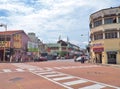 The junction of Lebuh Chulia with Jalan Masjid Kapitan Keling formerly Pitt Street in George Town Royalty Free Stock Photo