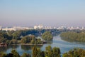 Junction of Sava and Danube in Belgrade, Serbia Royalty Free Stock Photo