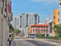 The junction of South Bridge Road with Upper Cross Street in Singapore`s Chinatown. Royalty Free Stock Photo