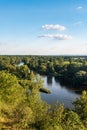 Junction of Vltava and Labe rivers in Melnik city in Czech republic Royalty Free Stock Photo