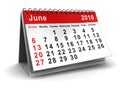 June 2010 calendar Royalty Free Stock Photo