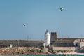 June 24, 2023 Balneario, Tarifa, Spain Beto Gomez big air jumping kitesurfing kitesurf kiteloop jump GKA Kite World Tour