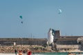 June 24, 2023 Balneario, Tarifa, Spain Big Andrea Principi air jumping kitesurfing kitesurf kiteloop jump GKA Kite World Tour