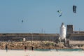 June 24, 2023 Balneario, Tarifa, Spain Big Beto Gomez air jumping kitesurfing kitesurf kiteloop jump GKA Kite World Tour