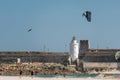 June 24, 2023 Balneario, Tarifa, Spain Big Beto Gomez air jumping kitesurfing kitesurf kiteloop jump GKA Kite World Tour